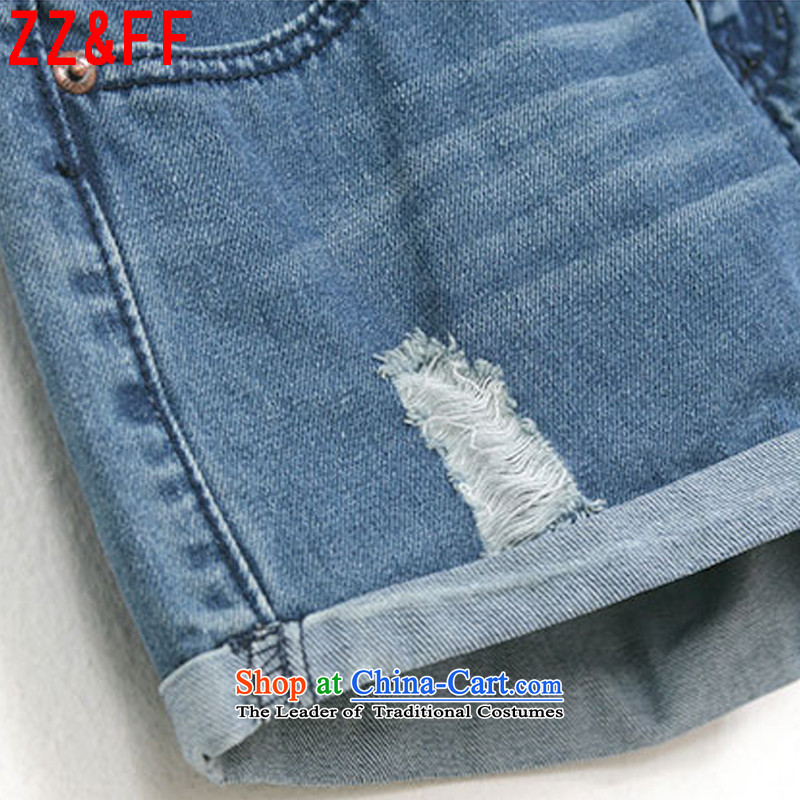 The new summer 2015 Zz&ff larger shorts thick MM hot pants female summer leisure DK6109 BLUE XXL,ZZ&FF,,, shopping on the Internet