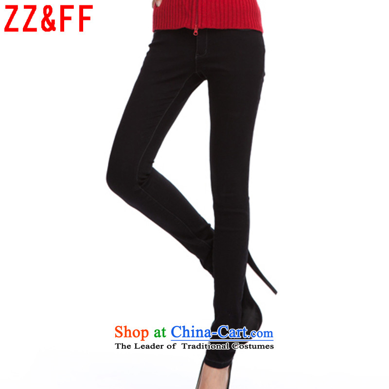 The new summer 2015 Zz_ff large elastic trousers pop-jeans Girls High Sau SanNZK2123XXXXXL_39-40_ black