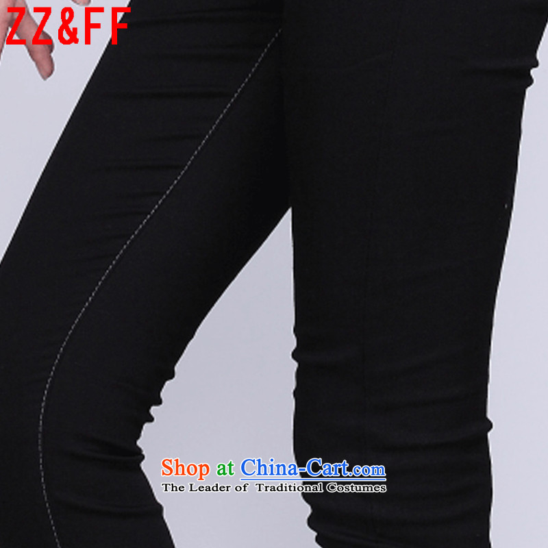 The new summer 2015 Zz&ff large elastic trousers pop-jeans Girls High Sau San NZK2123 black XXXXXL(39-40),ZZ&FF,,, shopping on the Internet