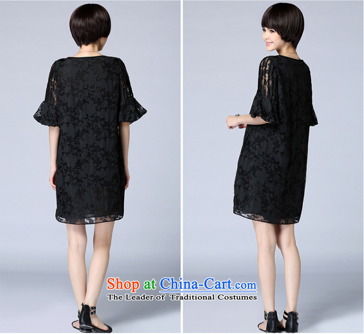 2015 Summer Zz&ff new women in large long lace stitching relaxd dress summer female LYQ1106 Black XL Photo, prices, brand platters! The elections are supplied in the national character of distribution, so action, buy now enjoy more preferential! As soon as possible.