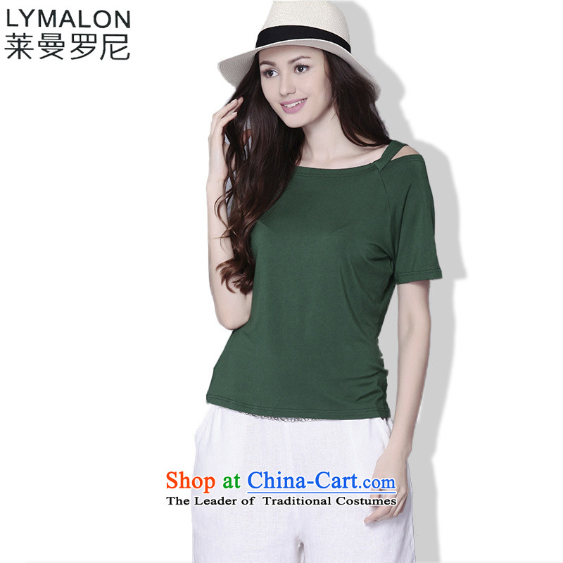 The lymalon Lehmann 2015 Summer new European and American Women's larger sweet pure color graphics thin stylish short relaxd TEE B002 red XL, Sulaiman Ronnie (LYMALON) , , , shopping on the Internet
