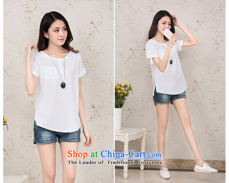 2015 Summer Zz&ff new larger female cotton linen, short-sleeved T-shirt DX536 female white XXXXXL picture, prices, brand platters! The elections are supplied in the national character of distribution, so action, buy now enjoy more preferential! As soon as possible.