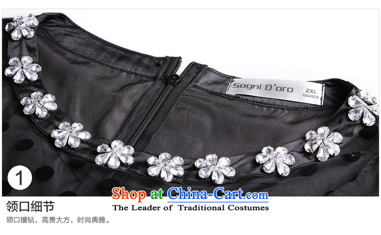 Shani Flower Lo 200 catties larger women's summer to intensify the thick sister dresses thick, Hin thin, 2129 Black 4XL Photo, prices, brand platters! The elections are supplied in the national character of distribution, so action, buy now enjoy more preferential! As soon as possible.