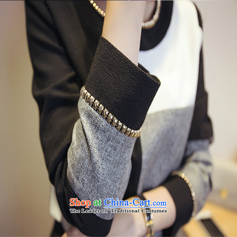 The first declared as thick mm to increase women's code thick mm spring and autumn the new two-piece kit Korean long-sleeved shirt, forming the T-shirt shirt + long pants 7347# 5XL 180-200 around 922.747, purple long declared shopping on the Internet has