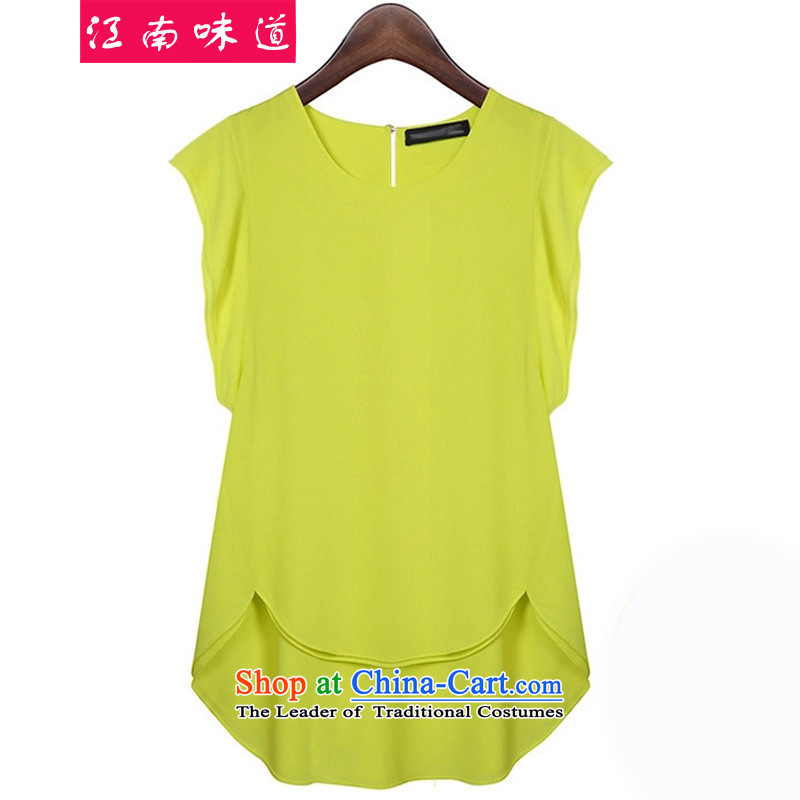 Gangnam-gu 2015 spring/summer load taste new expertise of thick MM plus hypertrophy code women Western big loose video thin coat of Sau San 08 yellow T-shirt + 9 shorts kit R006/5357 XL 110-120, Gangnam taste recommendations , , , shopping on the Internet