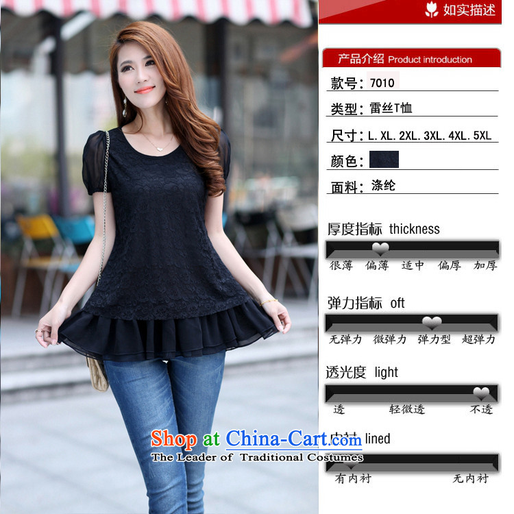 The officials of the fuseau larger female short-sleeved T-shirt thick sister to xl under billowy flounces lace shirt doll pack Black XL Photo, prices, brand platters! The elections are supplied in the national character of distribution, so action, buy now enjoy more preferential! As soon as possible.