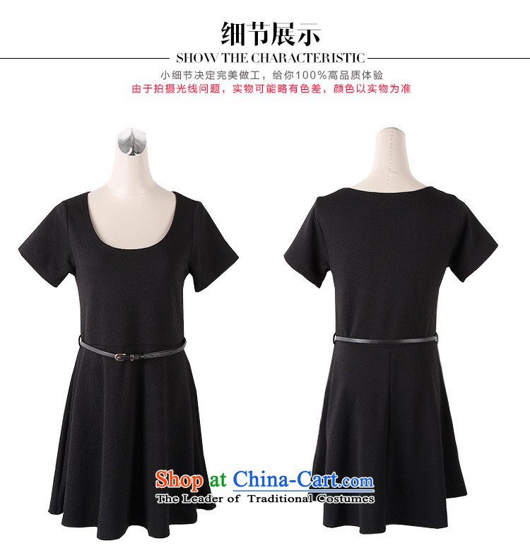 Szili Clinton 2015 large female thick mm summer female boutique to intensify rose embossed skirt Fashion thick sister OL short-sleeved shirt black skirt wear XXXL picture, prices, brand platters! The elections are supplied in the national character of distribution, so action, buy now enjoy more preferential! As soon as possible.