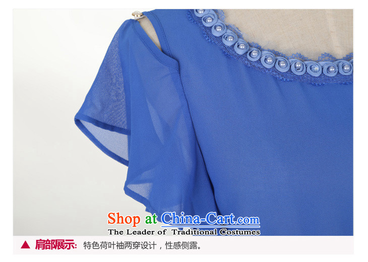 C.o.d. Package Mail 2015 smart casual temperament larger thick MM video thin atmosphere Sau San Women's Summer new chiffon dresses in shoulder elastic waist blue L picture, prices, brand platters! The elections are supplied in the national character of distribution, so action, buy now enjoy more preferential! As soon as possible.