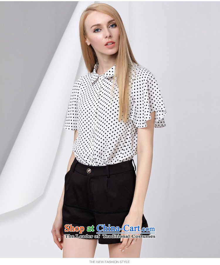 As provided for in the summer 2015 New Product Code women Sweet Dot Korean version of Lotus large thin sleeved shirt  2,776 white short-sleeved 3XL picture, prices, brand platters! The elections are supplied in the national character of distribution, so action, buy now enjoy more preferential! As soon as possible.