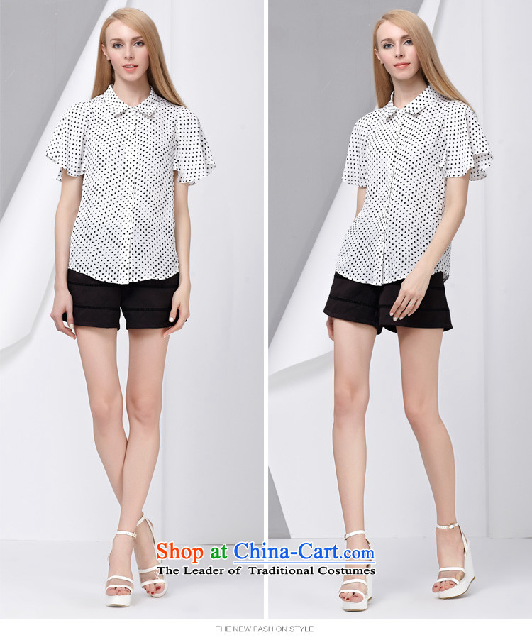As provided for in the summer 2015 New Product Code women Sweet Dot Korean version of Lotus large thin sleeved shirt  2,776 white short-sleeved 3XL picture, prices, brand platters! The elections are supplied in the national character of distribution, so action, buy now enjoy more preferential! As soon as possible.