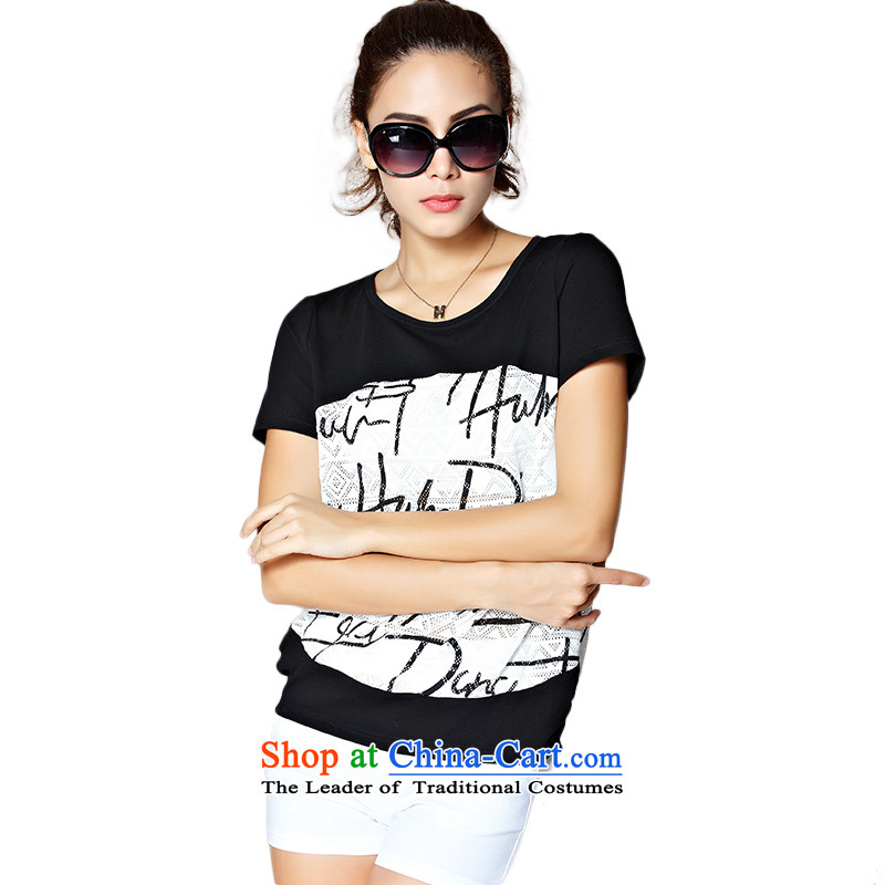 The lymalon2015 lehmann summer western new big retro stamp larger female engraving Pure cotton T-shirt 66009 stamp black and white color plane collision XL, Sulaiman Ronnie (LYMALON) , , , shopping on the Internet