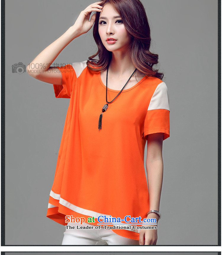 The lymalon lehmann thick, Hin thin 2015 Summer new ultra high-end larger female 4xl chiffon short-sleeved T-shirt T5023 orange XL Photo, prices, brand platters! The elections are supplied in the national character of distribution, so action, buy now enjoy more preferential! As soon as possible.