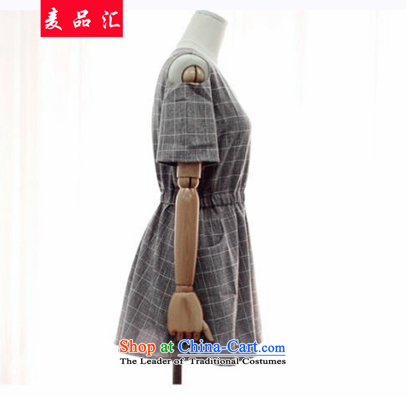 Mr Hui 2015 summer products new western extra bare shoulders plaid dresses thick mm thin to Sau San video xl 378 color picture 5XL, skirt Mak products removals by sinks , , , shopping on the Internet