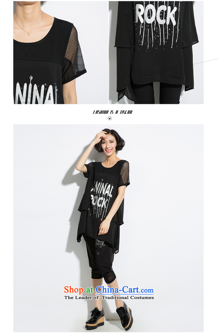 The Eternal-soo to xl t-shirts thick mm2015 summer new product expertise, Hin thick sister in thin long Korean ironing letters T-shirt loose stamp black 3XL picture, prices, brand platters! The elections are supplied in the national character of distribution, so action, buy now enjoy more preferential! As soon as possible.