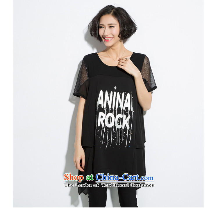The Eternal-soo to xl t-shirts thick mm2015 summer new product expertise, Hin thick sister in thin long Korean ironing letters T-shirt loose stamp black 3XL picture, prices, brand platters! The elections are supplied in the national character of distribution, so action, buy now enjoy more preferential! As soon as possible.