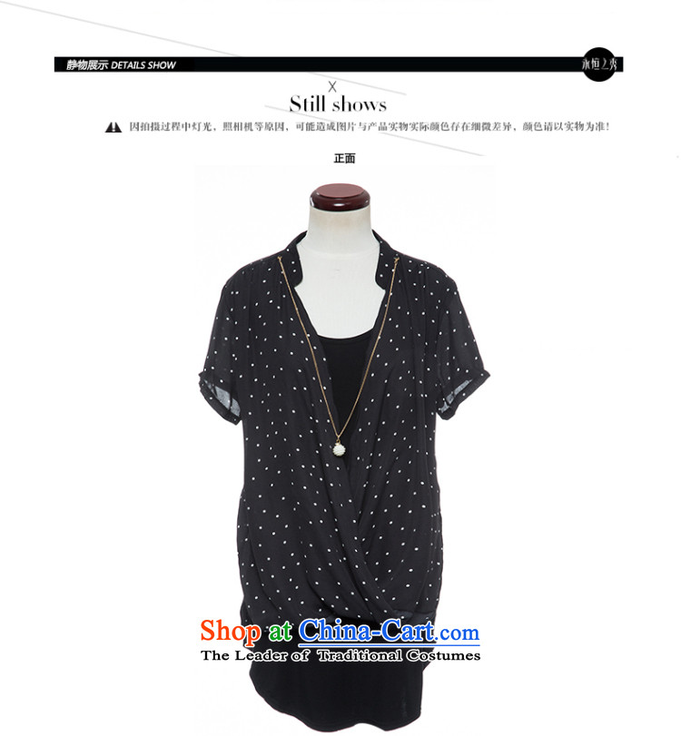 The Eternal Soo-to increase women's code shirt thick mm summer new products, Hin thin, thick Korean small loose collar wave in long leave two thin black shirt 3XL video picture, prices, brand platters! The elections are supplied in the national character of distribution, so action, buy now enjoy more preferential! As soon as possible.