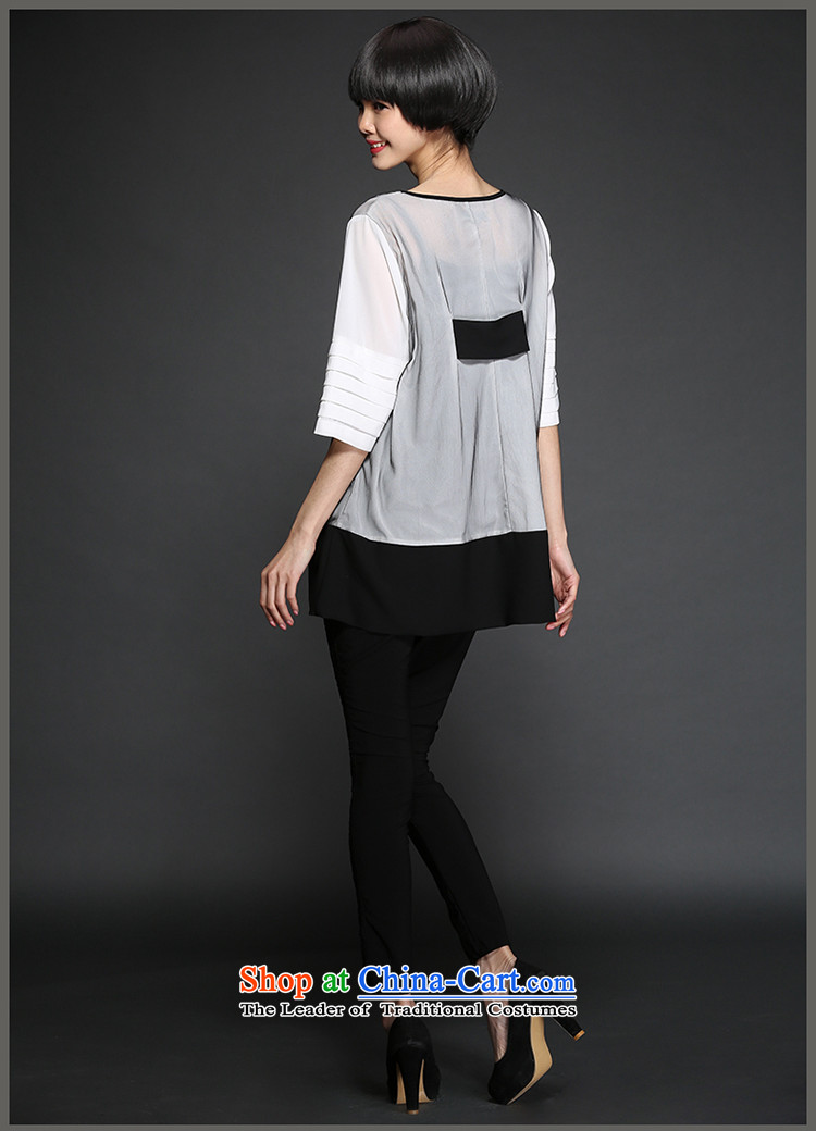 Improving access of 2015 Summer Korean New to increase the number of women's centers and stylish stamp wrinkled chiffon shirt thick mm loose video thin white XXXXXL 1309 T-shirt picture, prices, brand platters! The elections are supplied in the national character of distribution, so action, buy now enjoy more preferential! As soon as possible.