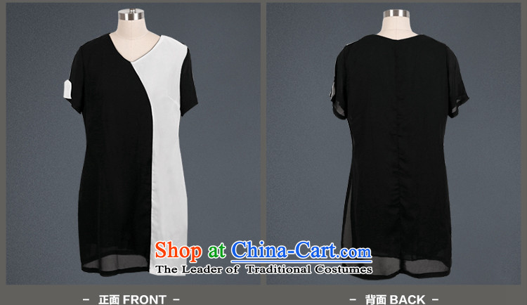 Improving access of 2015 Summer new larger female thick Han version temperament stitching V-Neck chiffon skirt thick mm loose video thin dresses 2617th Black XL Photo, prices, brand platters! The elections are supplied in the national character of distribution, so action, buy now enjoy more preferential! As soon as possible.
