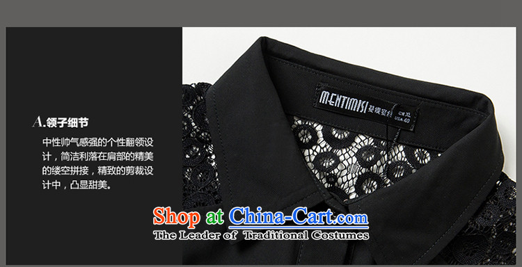 Improving access of 2015 Summer Korean New to increase women's code stylish lace stitching elegant engraving chiffon shirt loose shirt 1315 Black XL Photo, prices, brand platters! The elections are supplied in the national character of distribution, so action, buy now enjoy more preferential! As soon as possible.