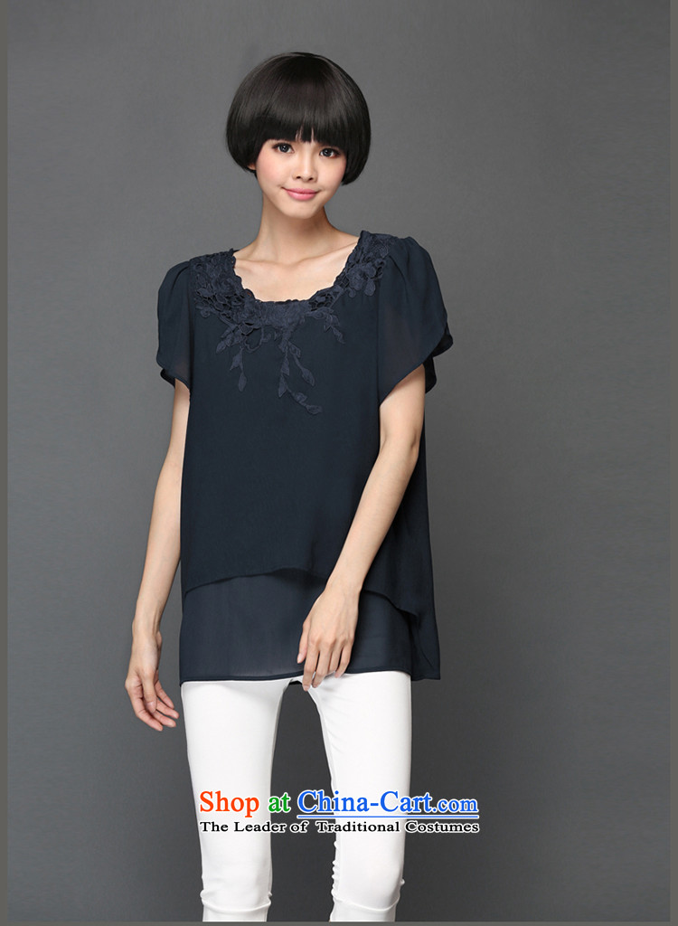 Overgrown Tomb economy honey population large new 2015 Women's summer to intensify the Korean version of the thick sister embroidery T-shirt chiffon 1314 teal larger 3XL around 922.747 160 pictures, prices, brand platters! The elections are supplied in the national character of distribution, so action, buy now enjoy more preferential! As soon as possible.