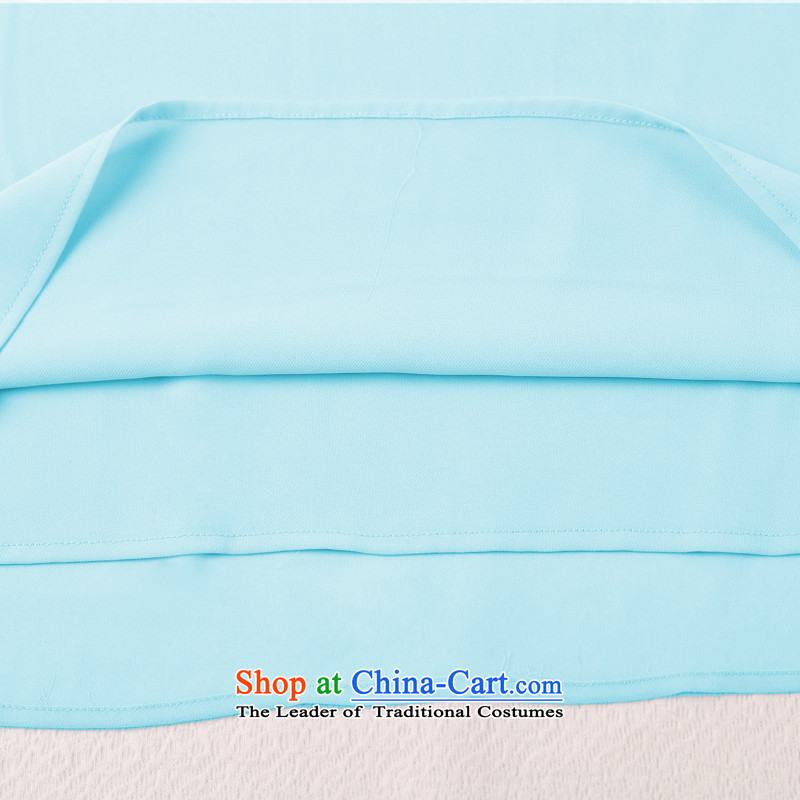 Overgrown Tomb economy honey population large new 2015 Women's summer to intensify the Korean version of the thick sister embroidery T-shirt chiffon 1314 teal larger 3XL 160 around 922.747, Overgrown Tomb Economy (MENTIMISI honey) , , , shopping on the In