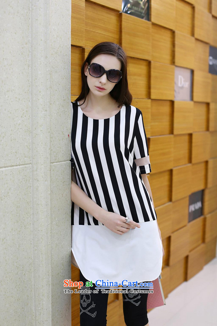 The new summer 2015 Zz&ff Korean version of fat mm Couture fashion loose short-sleeved T-shirt chiffon T-shirt female Summer 8239 picture color pictures, prices, XXXXL brand platters! The elections are supplied in the national character of distribution, so action, buy now enjoy more preferential! As soon as possible.