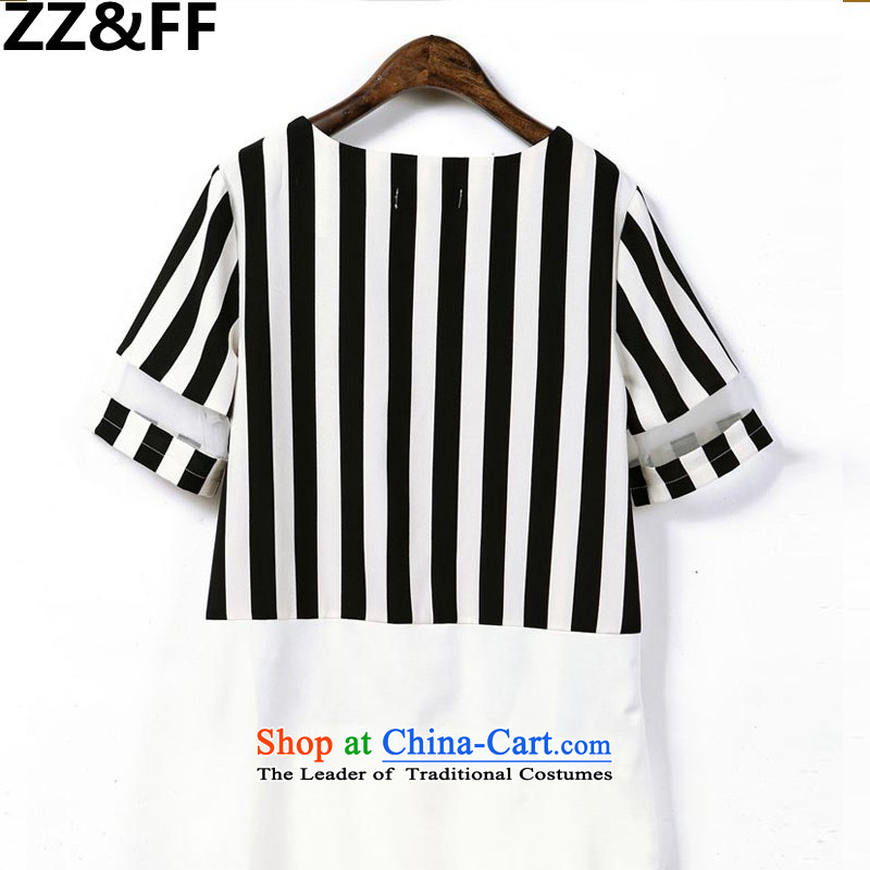 The new summer 2015 Zz&ff Korean version of fat mm Couture fashion loose short-sleeved T-shirt chiffon T-shirt female Summer 8239 picture color XXXXL,ZZ&FF,,, shopping on the Internet