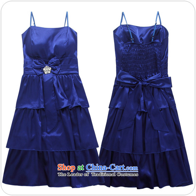 C.o.d. Package Mail 2015 Summer new stylish sexy stylish Sweet drill clip anointed chest sister skirt evening dress bridesmaid skirt larger small dress code are blue skirt princess F, land is of Yi , , , shopping on the Internet