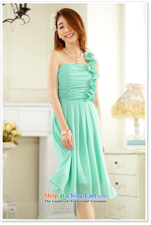 C.o.d. Package Mail 2015 Summer new stylish look sexy marriage quarter sister skirt fungus single shoulder foutune chiffon large number, skirts dress dresses blue XXL picture, prices, brand platters! The elections are supplied in the national character of distribution, so action, buy now enjoy more preferential! As soon as possible.