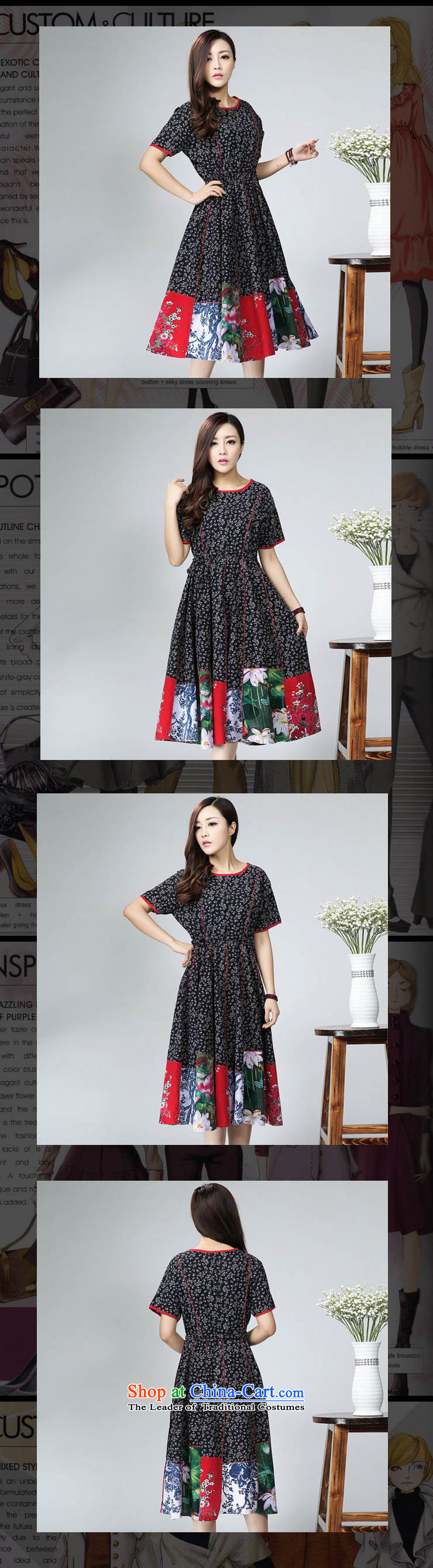 The sea route take the original ethnic small saika Foutune of larger dresses ultra-large black XL pictures, J1L168 price, brand platters! The elections are supplied in the national character of distribution, so action, buy now enjoy more preferential! As soon as possible.