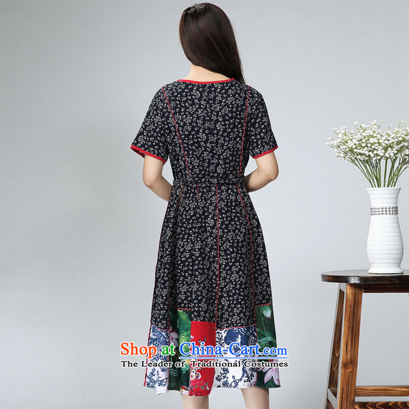 The sea route take the original ethnic small saika Foutune of larger dresses ultra-large black XL, sea route J1L168 spend shopping on the Internet has been pressed.