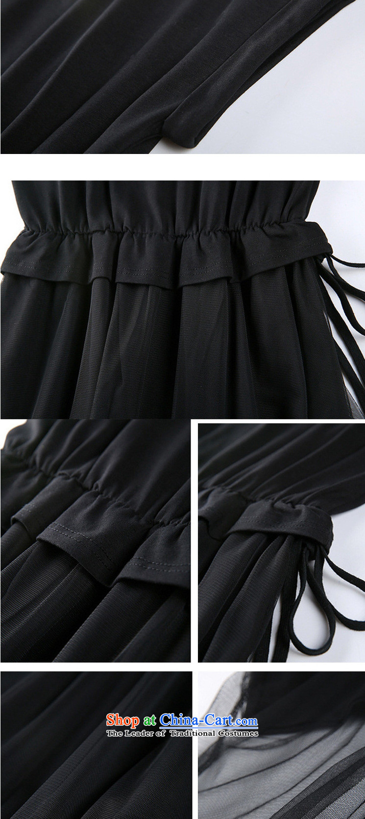 Mr Hui 2015 ultra large No. Code women's dresses thick mm summer new OSCE loose video thin root yarn stitching leave two long skirt 0831 Black 5XL recommendations 176-190 catty picture, prices, brand platters! The elections are supplied in the national character of distribution, so action, buy now enjoy more preferential! As soon as possible.