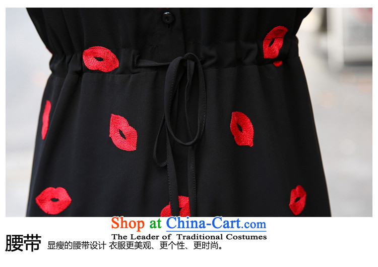 Mantile tu 2015 new larger women's summer to intensify the red lips embroidery in cuff chiffon dresses Sau San video thin wild forming the skirt around 922.747 XXXXXL180-200 /MDRZ1783 white picture, prices, brand platters! The elections are supplied in the national character of distribution, so action, buy now enjoy more preferential! As soon as possible.