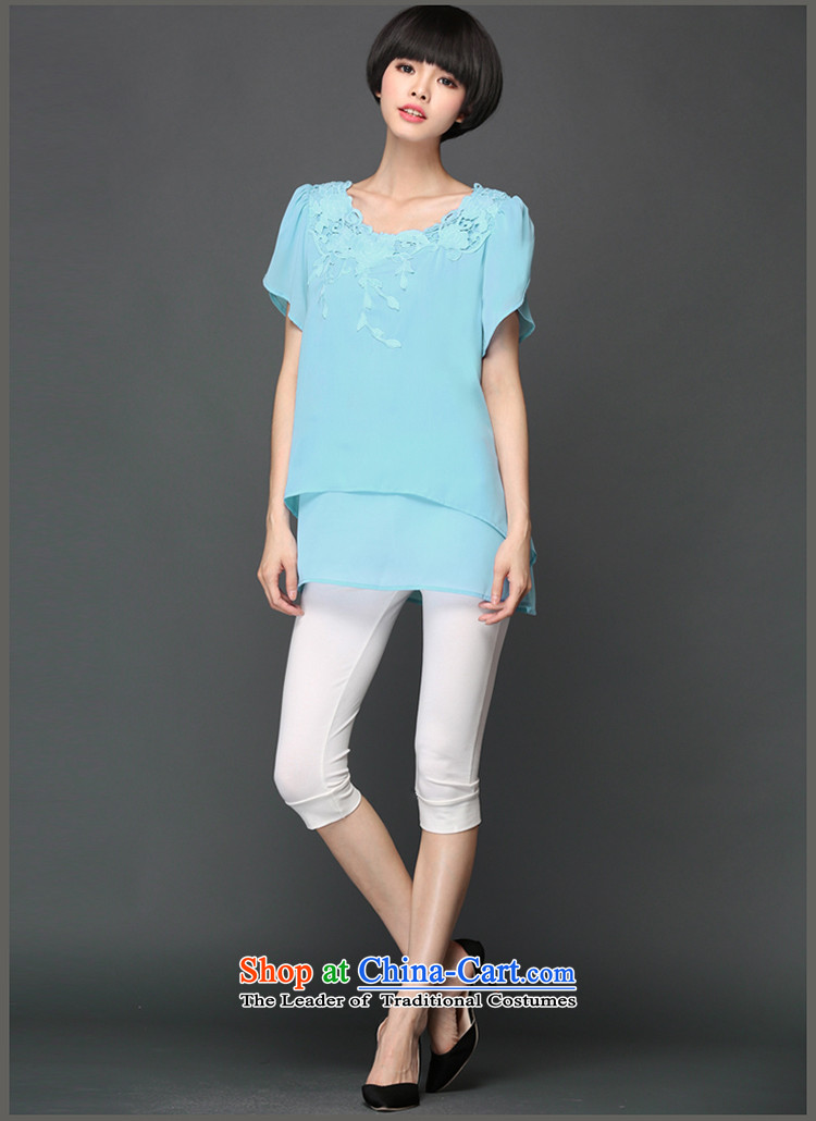 So clearly to xl women 2015 Spring/Summer Load Korean thick MM stylish and simple short-sleeved T-shirt chiffon embroidery T-shirt 1314 Royal Blue large XXL around 922.747 140 pictures, prices, brand platters! The elections are supplied in the national character of distribution, so action, buy now enjoy more preferential! As soon as possible.