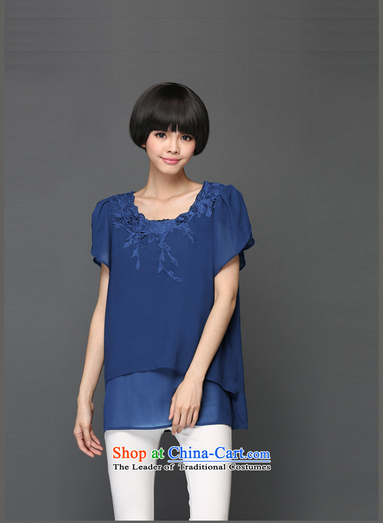 So clearly to xl women 2015 Spring/Summer Load Korean thick MM stylish and simple short-sleeved T-shirt chiffon embroidery T-shirt 1314 Royal Blue large XXL around 922.747 140 pictures, prices, brand platters! The elections are supplied in the national character of distribution, so action, buy now enjoy more preferential! As soon as possible.