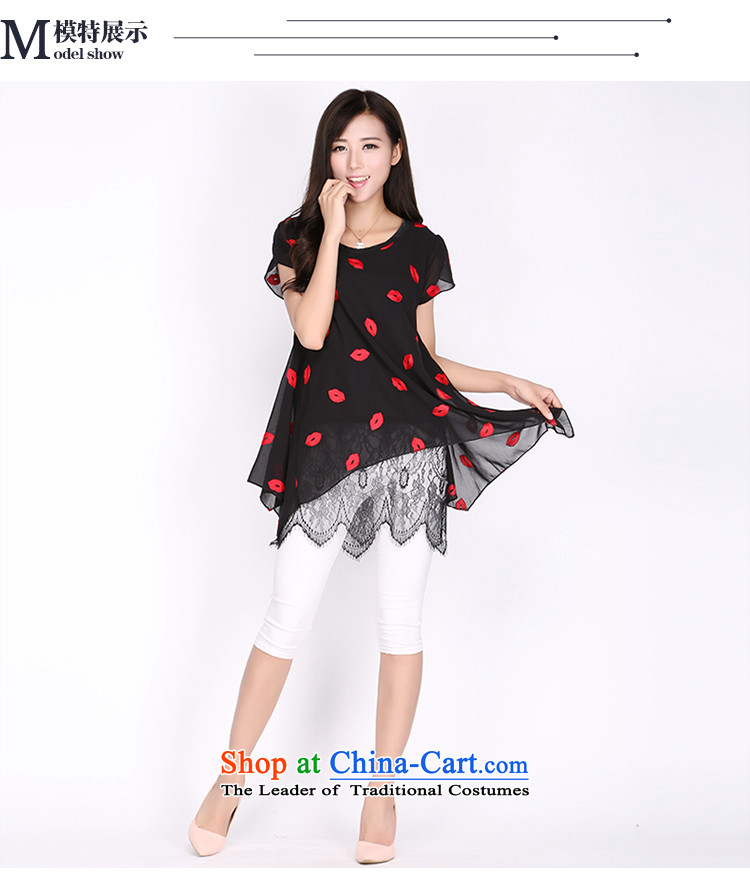 Shani flower lo xl female thick mm2015 summer new round-neck collar video thin lips stamp T-shirt shirt 2165 Black 6XL picture, prices, brand platters! The elections are supplied in the national character of distribution, so action, buy now enjoy more preferential! As soon as possible.