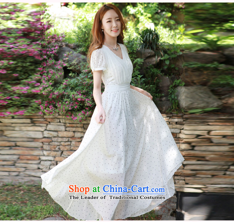 C.o.d. Package Mail 2015 Summer new stylish look sexy MM thick Korean value large long skirt Fashion wave point Sau San video thin temperament dresses black L picture, prices, brand platters! The elections are supplied in the national character of distribution, so action, buy now enjoy more preferential! As soon as possible.