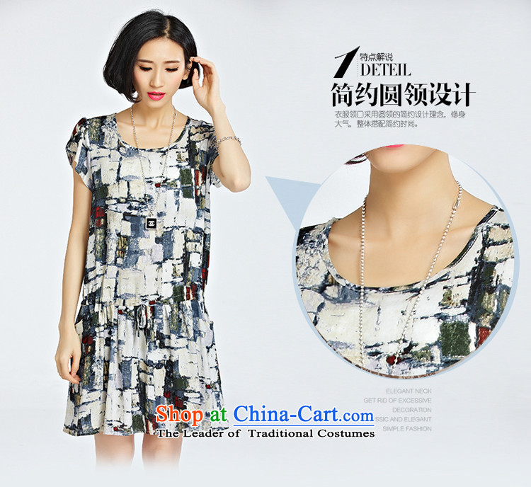 Szili Korean Version Foutune of stamp cotton linen dresses Summer 2015 new thick mm sister to xl loose short-sleeved dresses Mrs women skirts XXXL map color pictures, prices, brand platters! The elections are supplied in the national character of distribution, so action, buy now enjoy more preferential! As soon as possible.