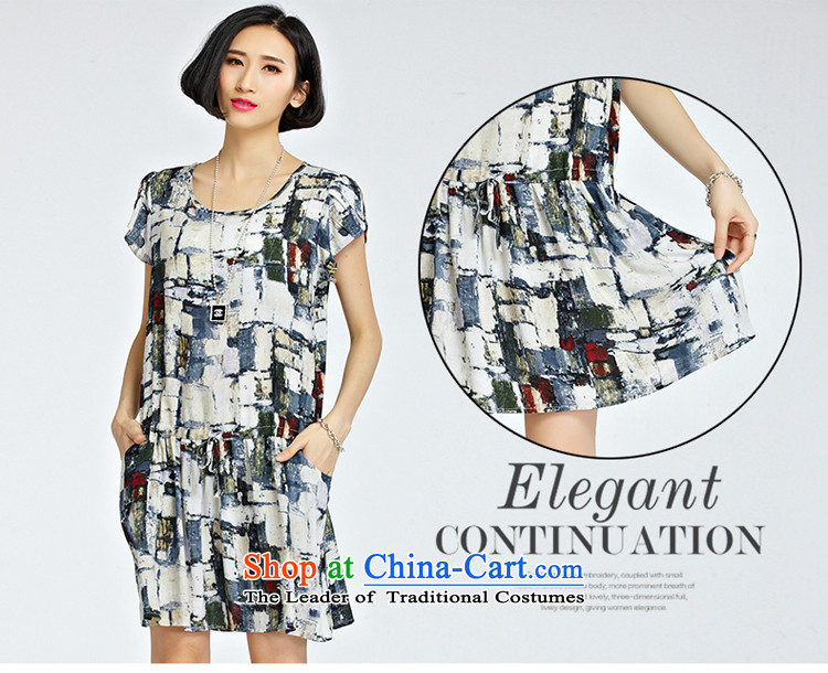 Szili Korean Version Foutune of stamp cotton linen dresses Summer 2015 new thick mm sister to xl loose short-sleeved dresses Mrs women skirts XXXL map color pictures, prices, brand platters! The elections are supplied in the national character of distribution, so action, buy now enjoy more preferential! As soon as possible.