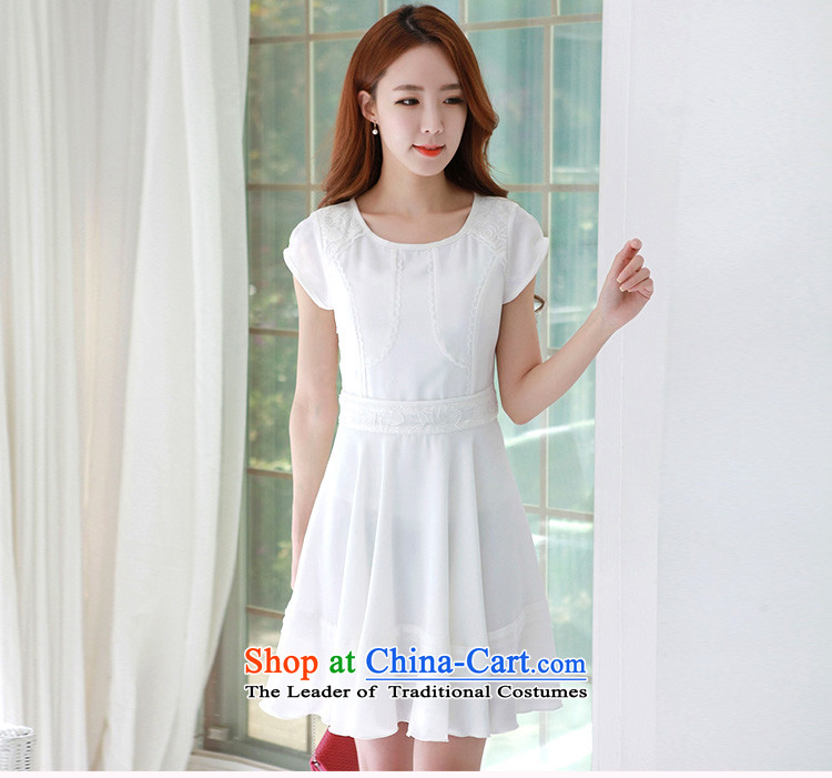 C.o.d. Package Mail 2015 Summer new stylish look sexy Korean round-neck collar short-sleeved high-end the Commission the stitching lace A Swing Sau San video thin dresses Black XL Photo, prices, brand platters! The elections are supplied in the national character of distribution, so action, buy now enjoy more preferential! As soon as possible.