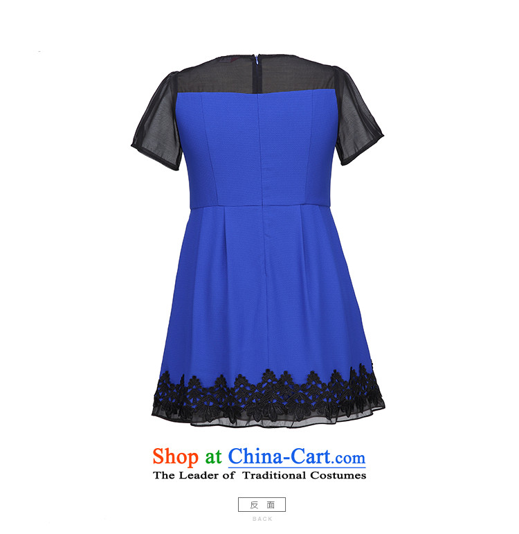 The former Yugoslavia Li Sau 2015 Summer new larger female Euro root yarn stitching stereo crop lace adorn video thin romantic A petticoats dresses Q7581 blue XL Photo, prices, brand platters! The elections are supplied in the national character of distribution, so action, buy now enjoy more preferential! As soon as possible.