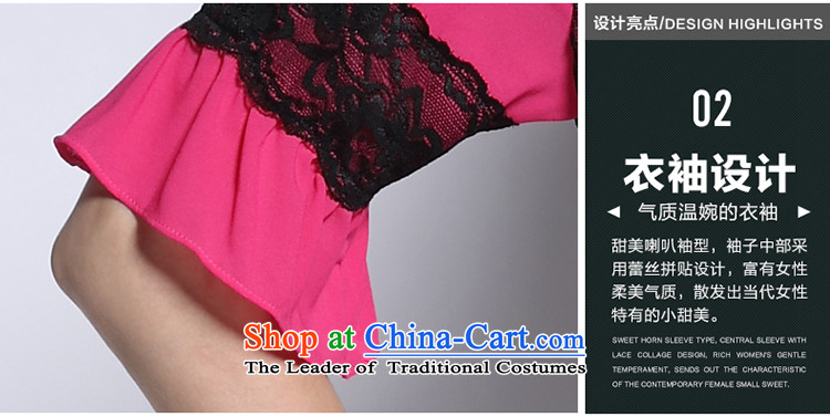 Improving access of 2015 Summer new larger female thick sister temperament knocked color lace stitching chiffon dresses in red XXL pictures 2,631, prices, brand platters! The elections are supplied in the national character of distribution, so action, buy now enjoy more preferential! As soon as possible.
