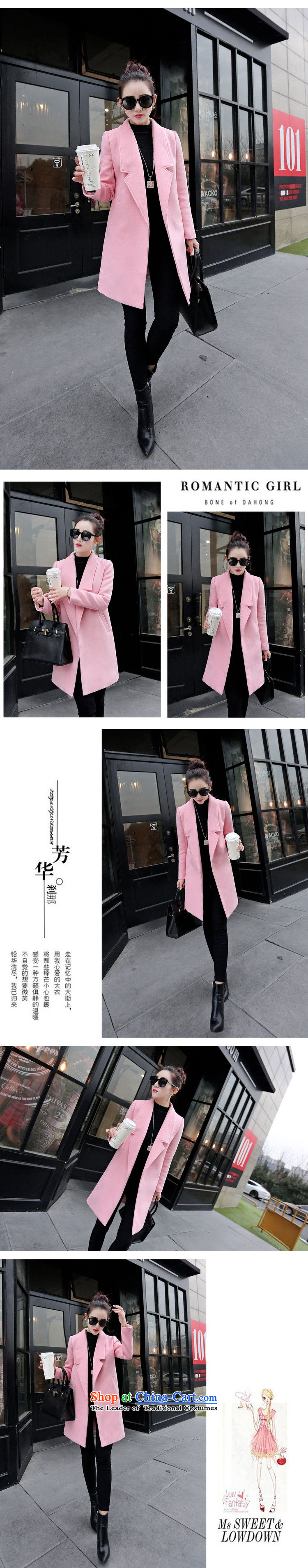Of Cayman wool coat women 2015 Winter? New Products Korean style liberal Sau San)? a wool coat long-sleeved pure colors in the Women's Long Sleeve aubergine L/165 gross? Picture, prices, brand platters! The elections are supplied in the national character of distribution, so action, buy now enjoy more preferential! As soon as possible.