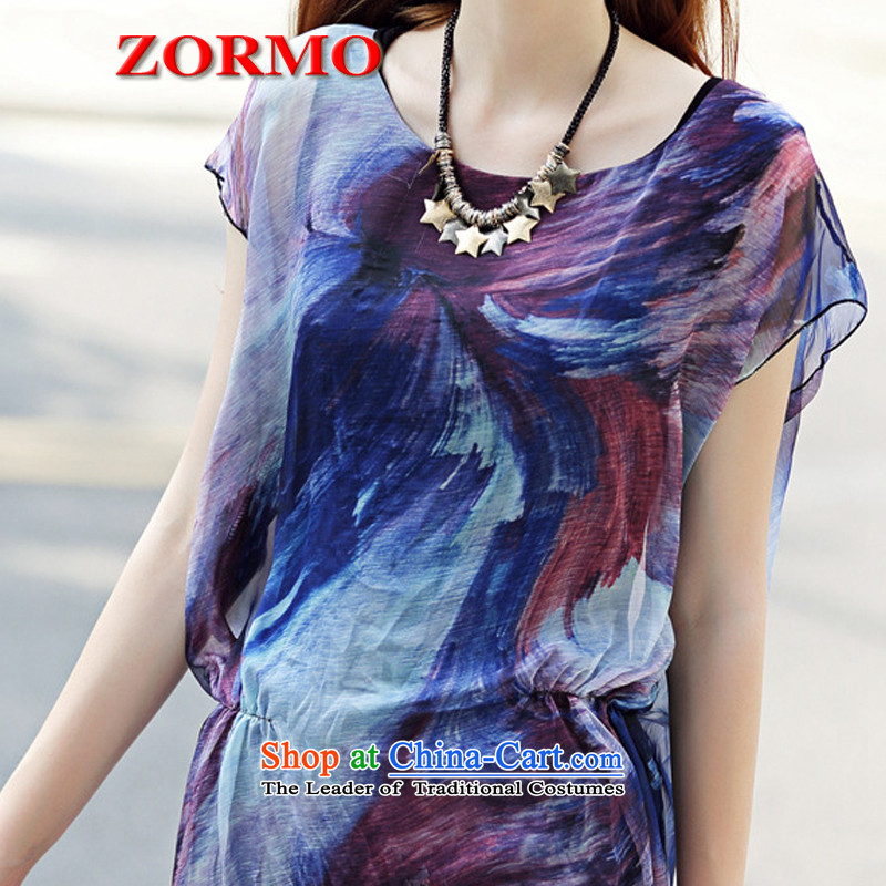  Large European and American women ZORMO replacing summer thick mm to XL ink immigrants T-shirt, long Leisure shirt picture color XXXL,ZORMO,,, shopping on the Internet