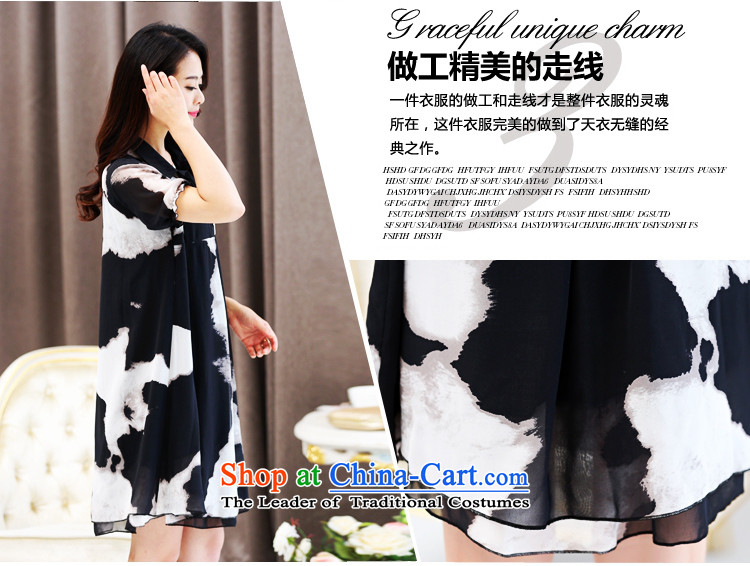 Euro 2015 Summer yarn covered by the new fat mm to xl chiffon dresses Korean loose video thin black skirt to suit mother waist link XXL picture, prices, brand platters! The elections are supplied in the national character of distribution, so action, buy now enjoy more preferential! As soon as possible.
