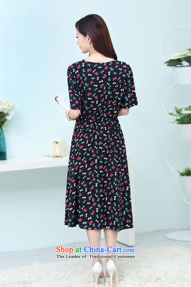 El-ju Yee Nga thick, Hin thin new summer larger female thick cotton sister dresses YJ73382 m bottom blue XXL picture, prices, brand platters! The elections are supplied in the national character of distribution, so action, buy now enjoy more preferential! As soon as possible.