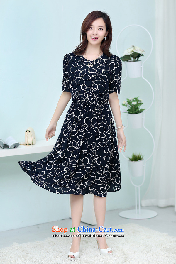 El-ju Yee Nga thick, Hin thin new summer larger female thick cotton sister dresses YJ73382 m bottom blue XXL picture, prices, brand platters! The elections are supplied in the national character of distribution, so action, buy now enjoy more preferential! As soon as possible.