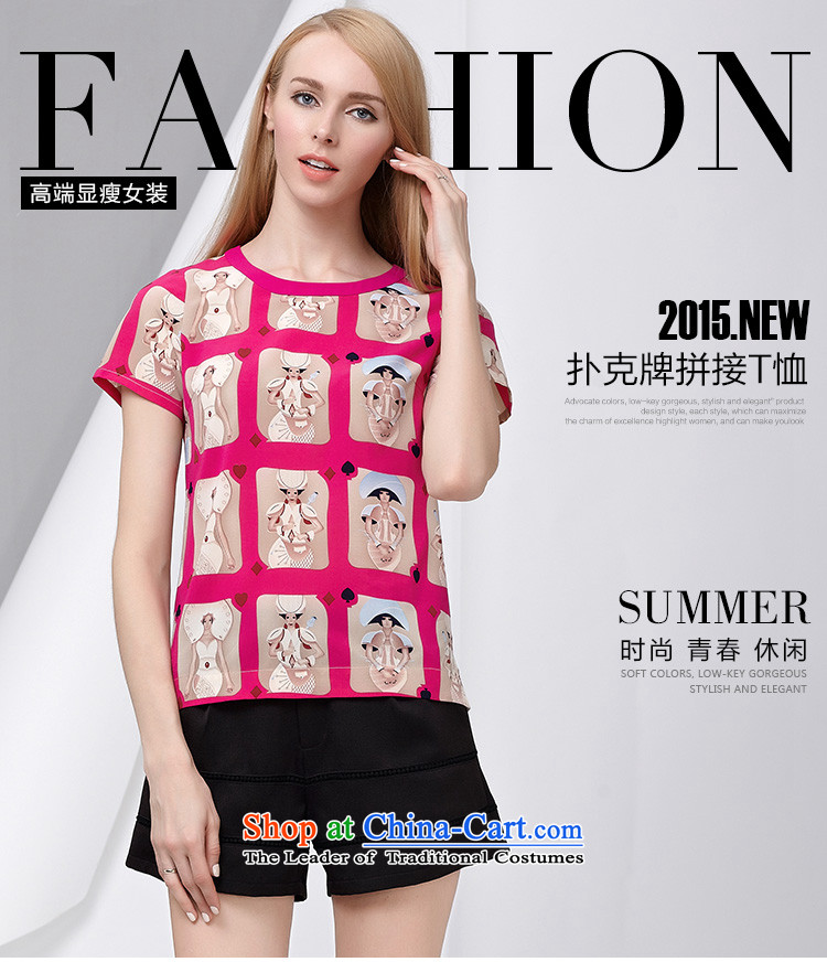 As provided for large 2015 women wear thick MM summer new Korean poker stamp graphics thin short-sleeved T-shirt chiffon Netherlands 2850 Black XL Photo, prices, brand platters! The elections are supplied in the national character of distribution, so action, buy now enjoy more preferential! As soon as possible.