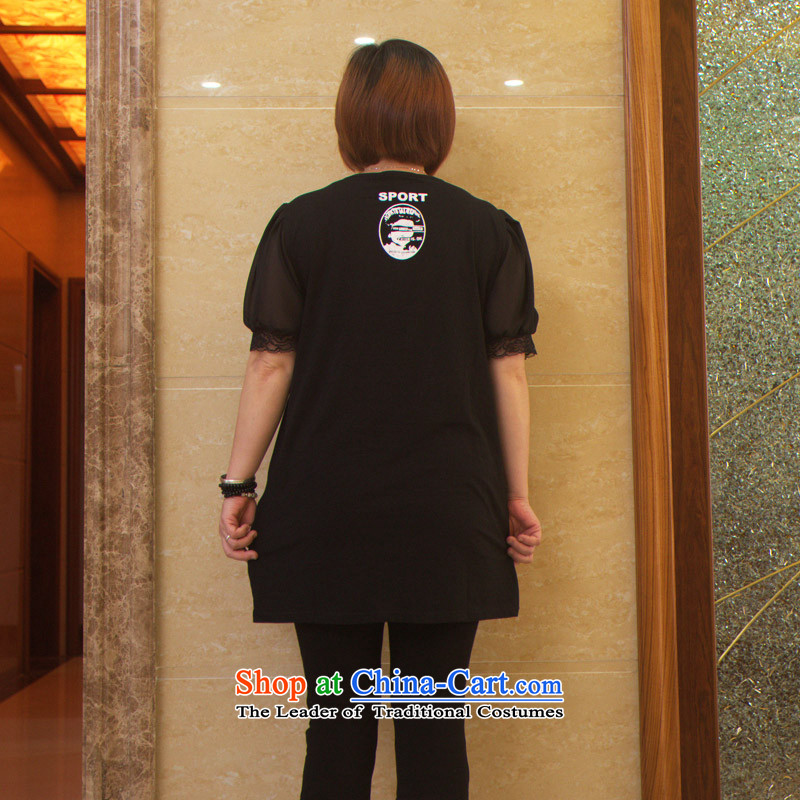 Yan Kai surplus by 2015 a new summer high-end to increase women's extra-thick people dress thick MM Sau San video thin large female short-sleeved T-shirt black 2XL, Yan Kai Ying (xin kai ying) , , , shopping on the Internet