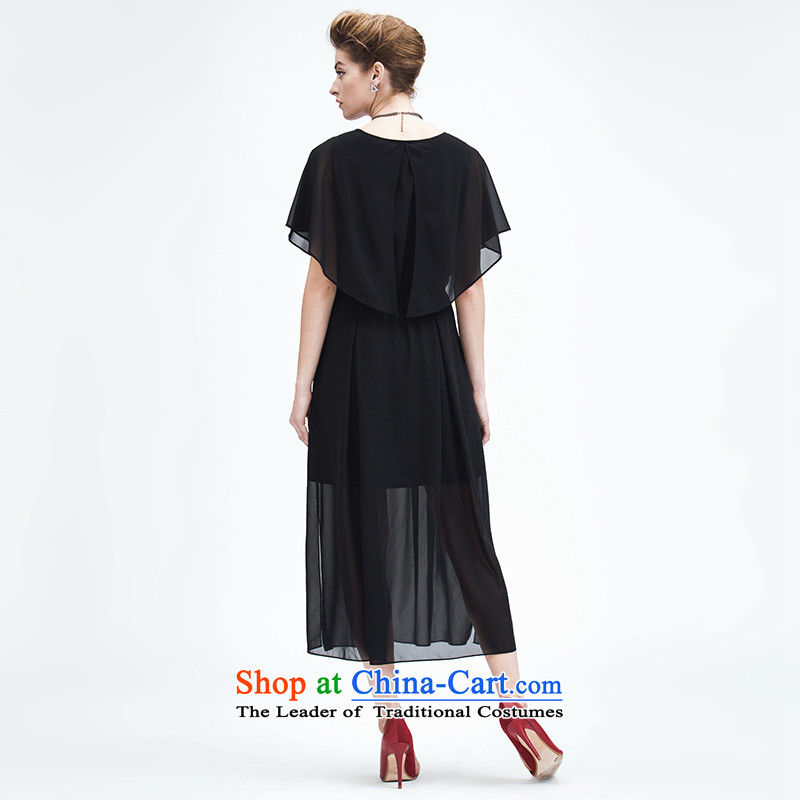 The former Yugoslavia Migdal Code women 2015 Summer new stylish mm thick chiffon fluoroscopy shawl dresses 952103200 3XL, Black Small Mak , , , shopping on the Internet